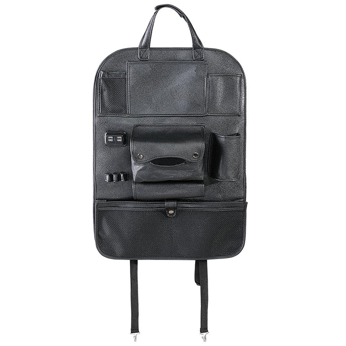 Organizer Schienale Sedile Auto Organizzatore con Porte USB e Tasche Portatutto