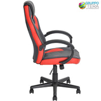 Sedia Gaming Poltrona da Ufficio Direzionale Ruote Girevoli Sportiva Racer Rosso