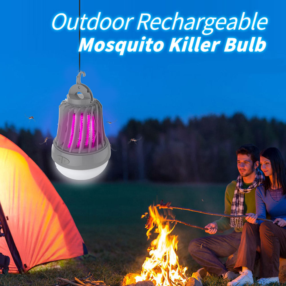Zanzariera Elettrica Torcia Lampada LED da Campeggio Anti Zanzare Batteria AAA