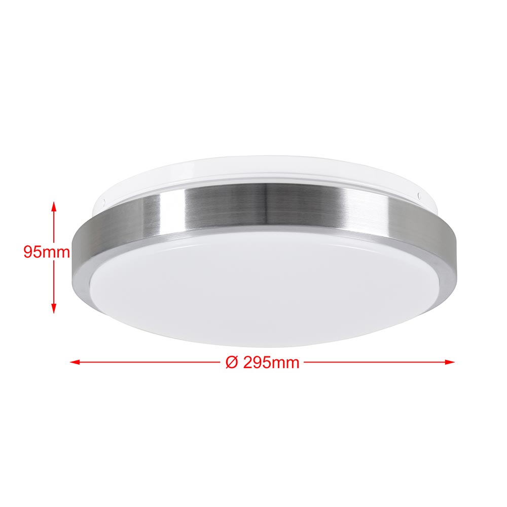 Plafoniera LED Rotonda 12W Luce Bianca 4000K Naturale Lampada Soffitto 29,5cm