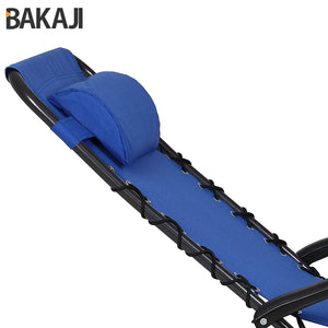 Sedia da Giardino Poltrona Relax Pieghevole Gravita Zero Acciaio Oxford BLU