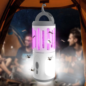 Zanzariera Elettrica Lampada Torcia LED Campeggio Anti Zanzar Batteria Litio USB