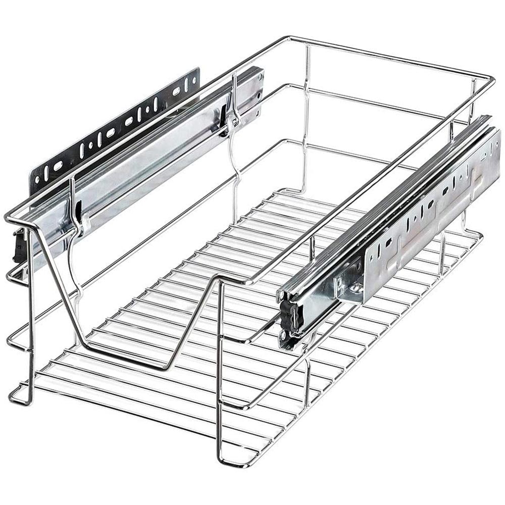 Set 2 Cassetti Cassetto Telescopico Cucina 30cm Cestello Estraibile Salvaspazio