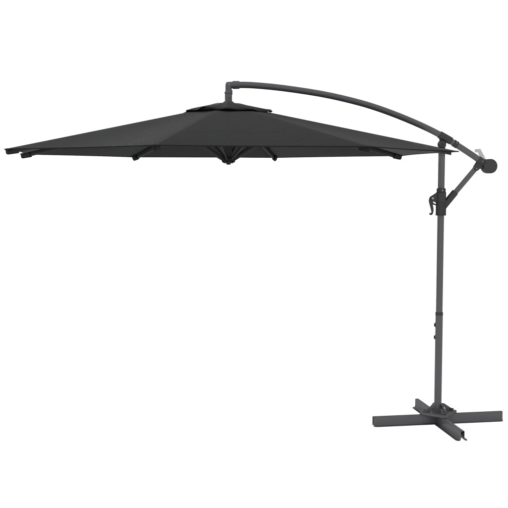 Ombrellone da giardino pieghevole ottagonale ¨C zephmum ¨C diametro 3 m nero