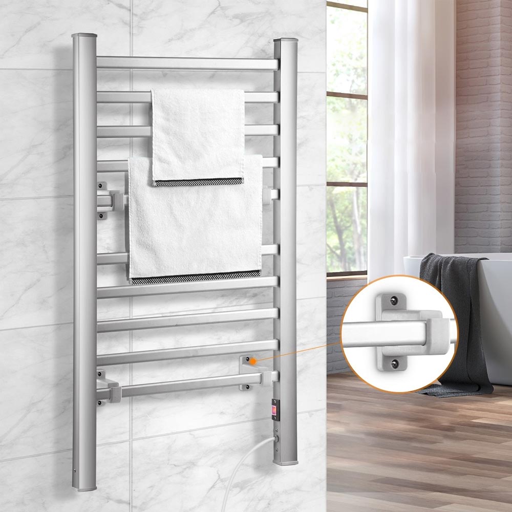 Scaldasalviette Termoarredo Elettrico Bagno 2in1 Asciugabiancheria 10 Elementi