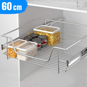 Set 2 Cassetti Cassetto Telescopico Cucina 60cm Cestello Estraibile Salvaspazio