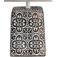 Lampada da Tavolo Lume Comodino Ceramica Tessuto Tortora Design Moderno Abatjour