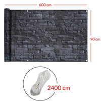 Telo Copertura Frangivista Frangivento Ringhiera Protezione Balcone Pietra Grigi