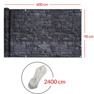 Telo Copertura Frangivista Frangivento Ringhiera Protezione Balcone Pietra Grigi