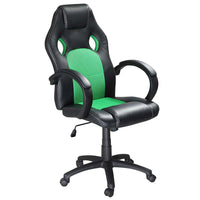 Sedia Poltrona Da Ufficio Direzionale Ruote Girevoli Sportiva Racer Gaming Verde
