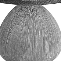 Lampada da Tavolo Lume Comodino Ceramica Tessuto Grigio Design Moderno Abatjour