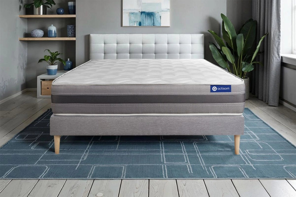 Kit rete e materasso Actiflex relax 120x210cm - Spessore : 24cm - Molle insacchettate e memory foam - Moderatamente rigido
