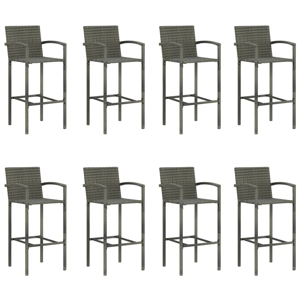 Set Bar da Giardino 9 pz Grigio