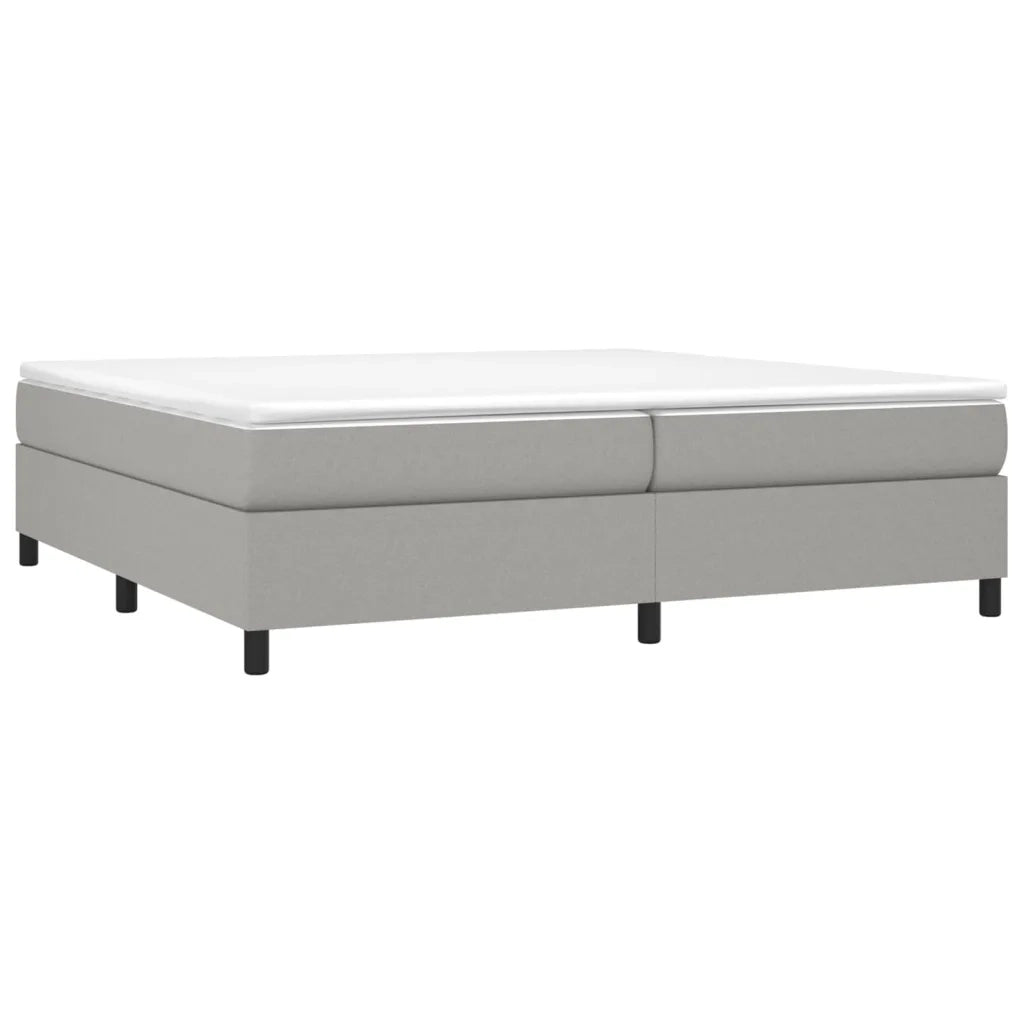 Struttura Letto a Rete a Molle Grigio Chiaro 200x200 cm Tessuto 3120886