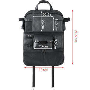 Organizer Schienale Sedile Auto Organizzatore con USB Tavolino Tasche Portatutto