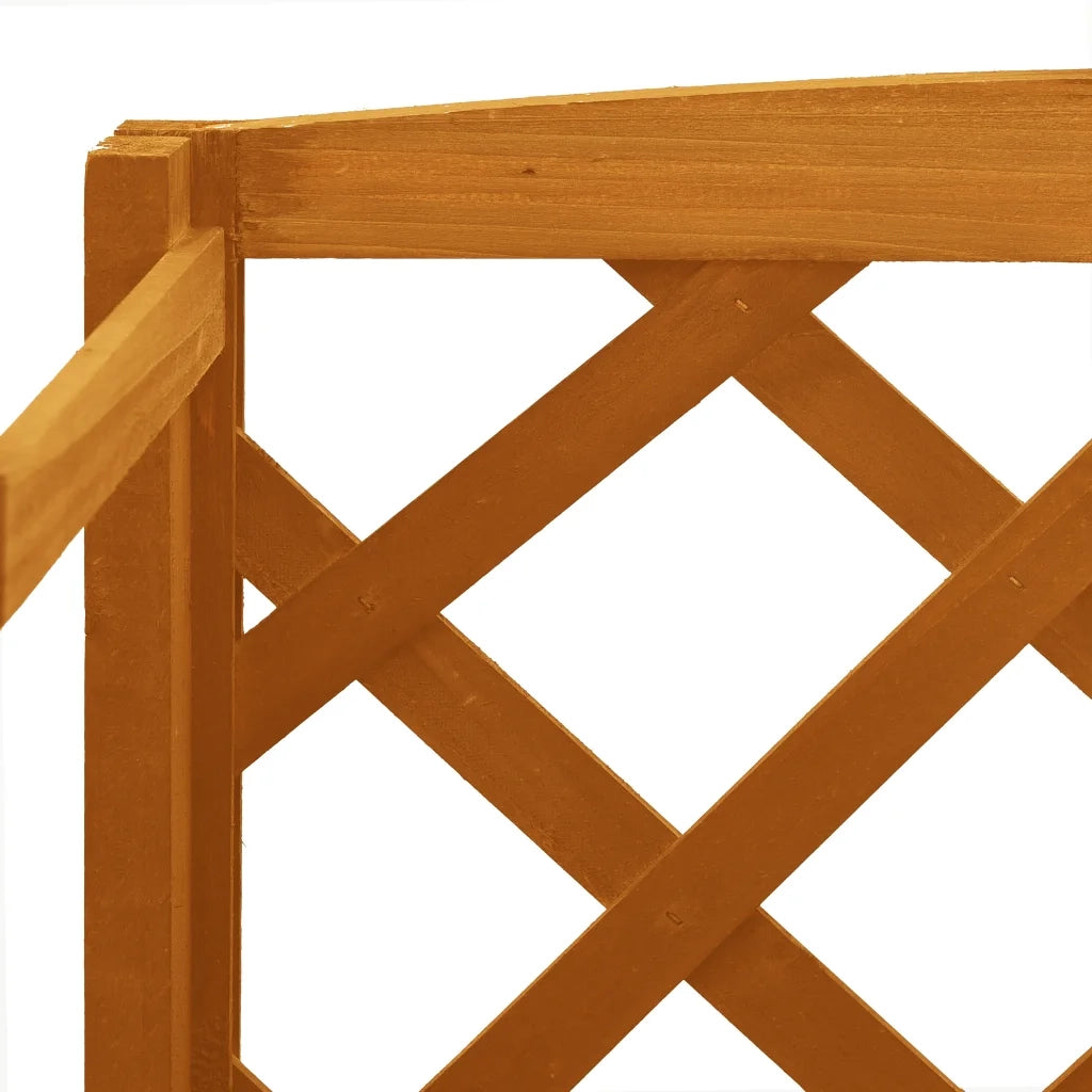 Fioriera con Traliccio Arancione 60x30x140 cm Massello di Abete cod mxl 64368