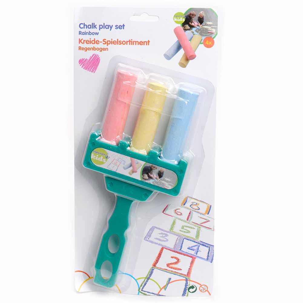 Set 4 pezzi Gesso supporto con 3 maxi gessetti per giocare Rainbow Arcobaleno