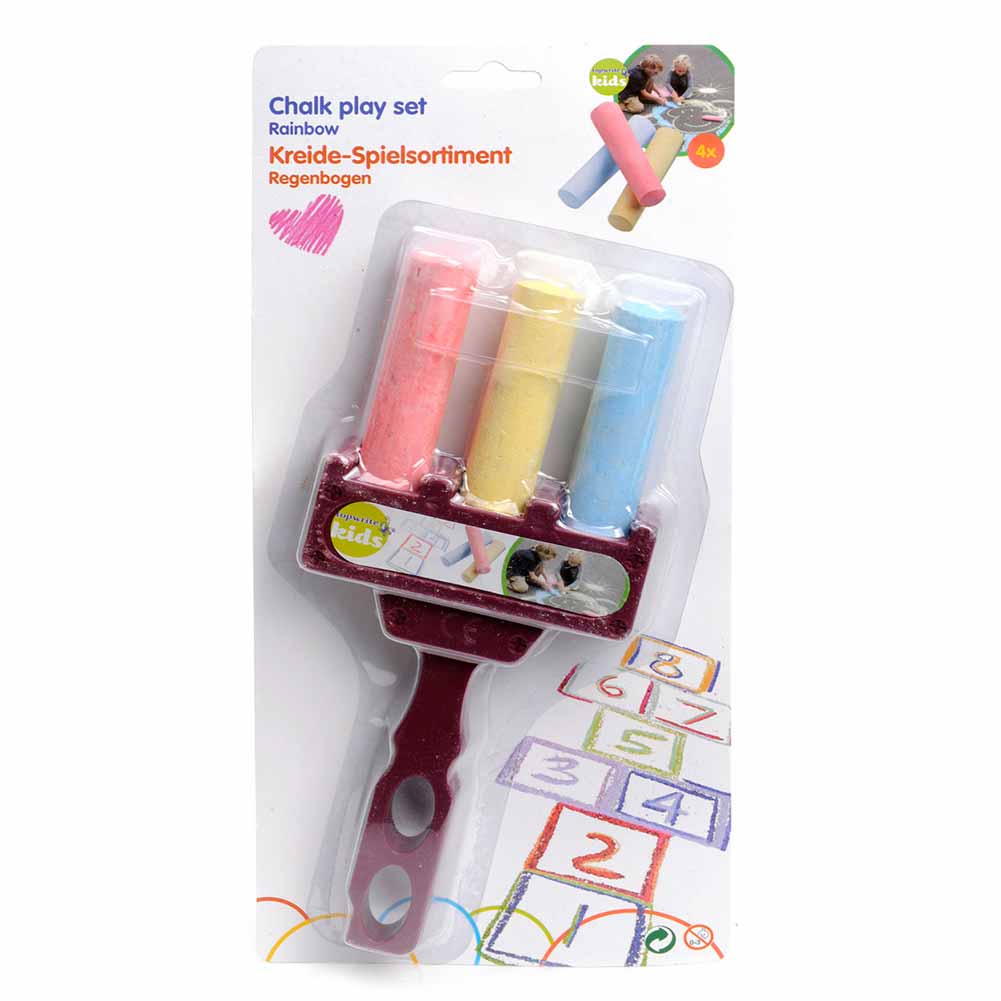 Set 4 pezzi Gesso supporto con 3 maxi gessetti per giocare Rainbow Arcobaleno