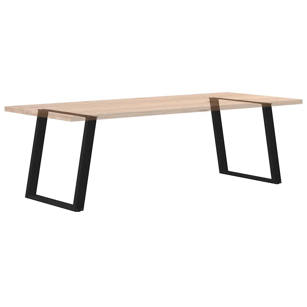 Gambe per tavolo da pranzo a forma di U 2 pz nere 80x(72-73) cm in acciaio 4012796