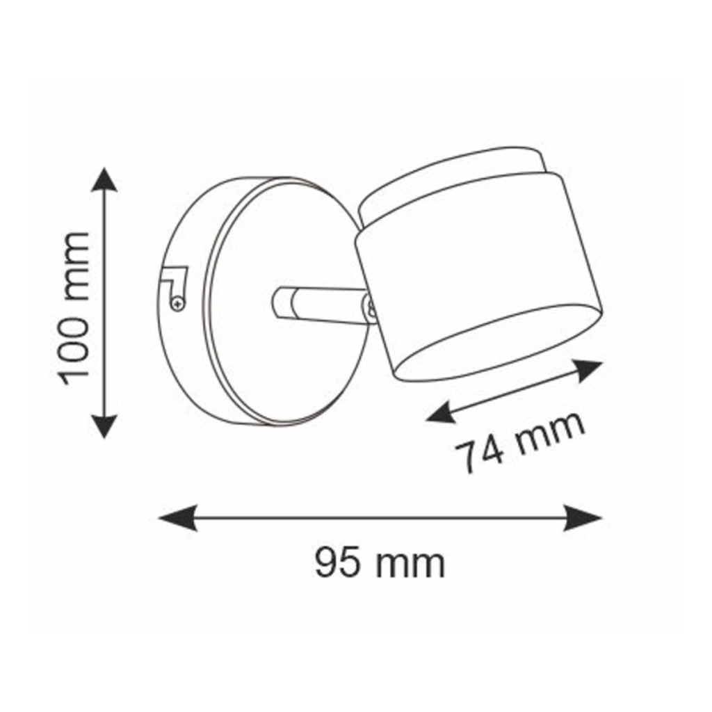 Applique LED orientabile bianca 3000K Kubik Polux 318213