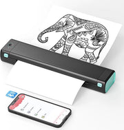 Stampante di stencil per tatuaggi - Stampante per tatuaggi - Fotostampa - Stampante termica - Incl. Carta trasferente + Tasca di stoccaggio - Nero/Blu