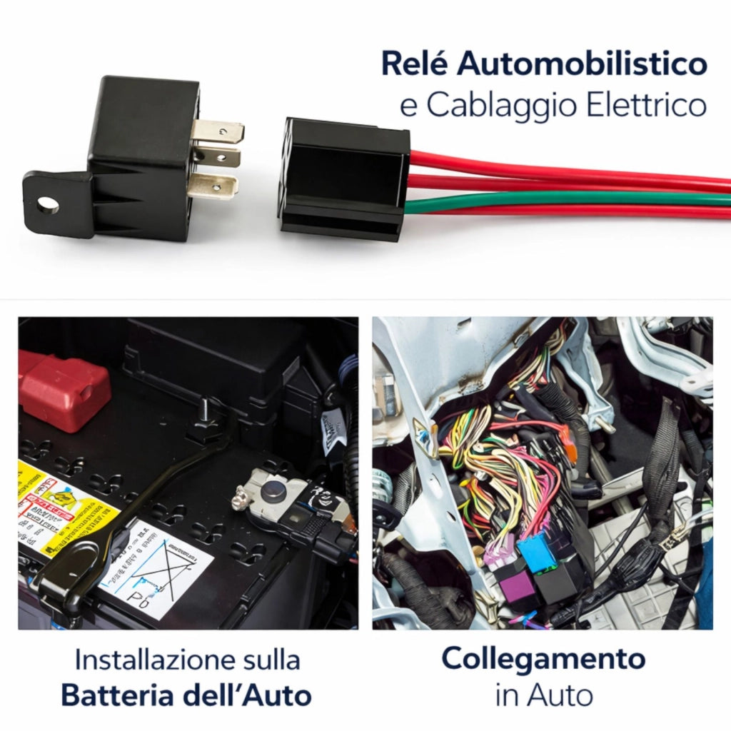 2 Relè Auto JD1914 12V 40A 5 Poli Universali con Staffa Impianti Elettrici