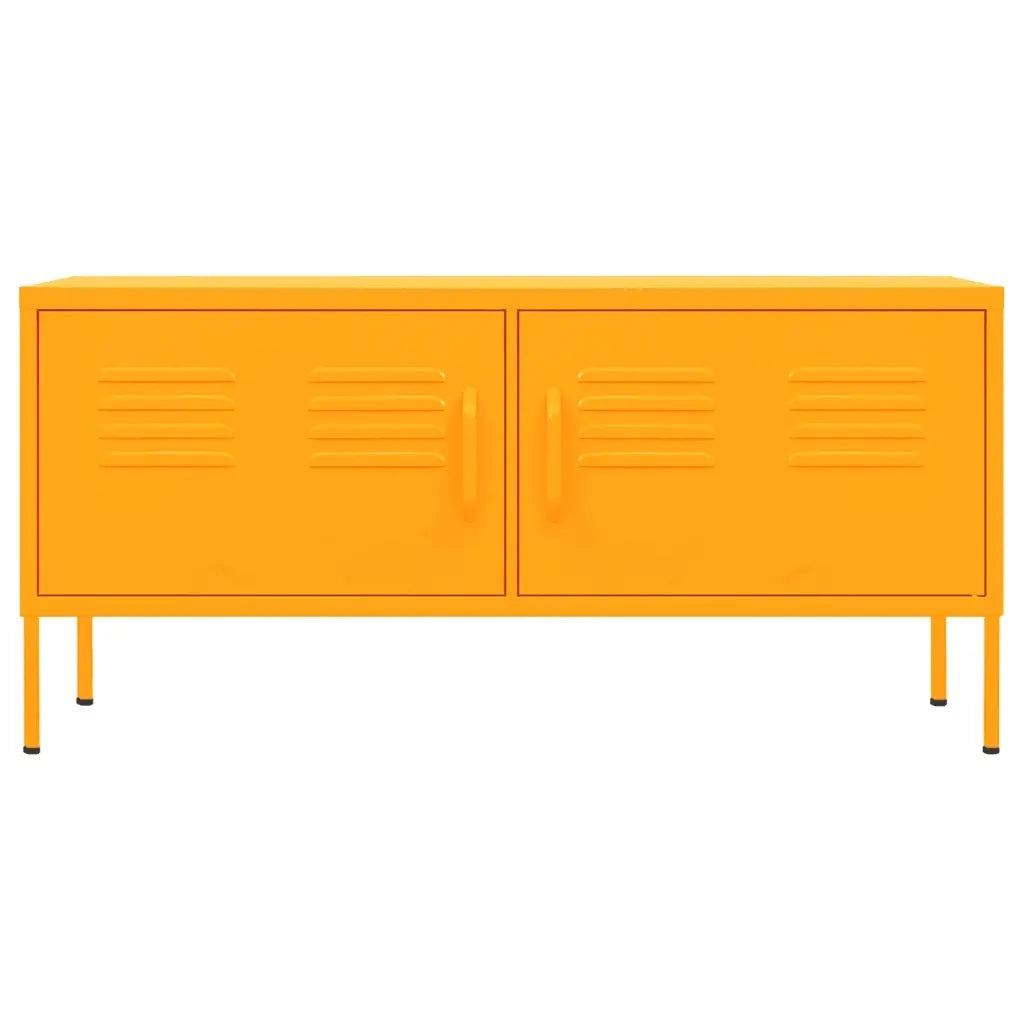 Mobile TV-Credenza TV-Console TV Giallo Senape 105x35x50 cm in Acciaio 244361