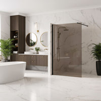 Parete Doccia Rea Flexi Brown / Black 120