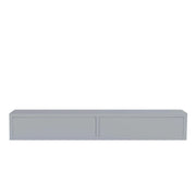 Mensola da Muro con Cassetto, Comodino Sospeso, Mensola da Parete, 88,2x13,4 p20 cm, Grigio - Made in Italy