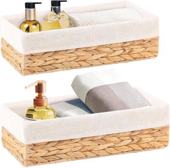 Cestelli di stoccaggio in rami con imbottitura per pannelli - 2 pezzi acqua di giacinto