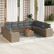 Set Divani da Giardino 11 pz con Cuscini Beige in Polyrattancod mxl 88260