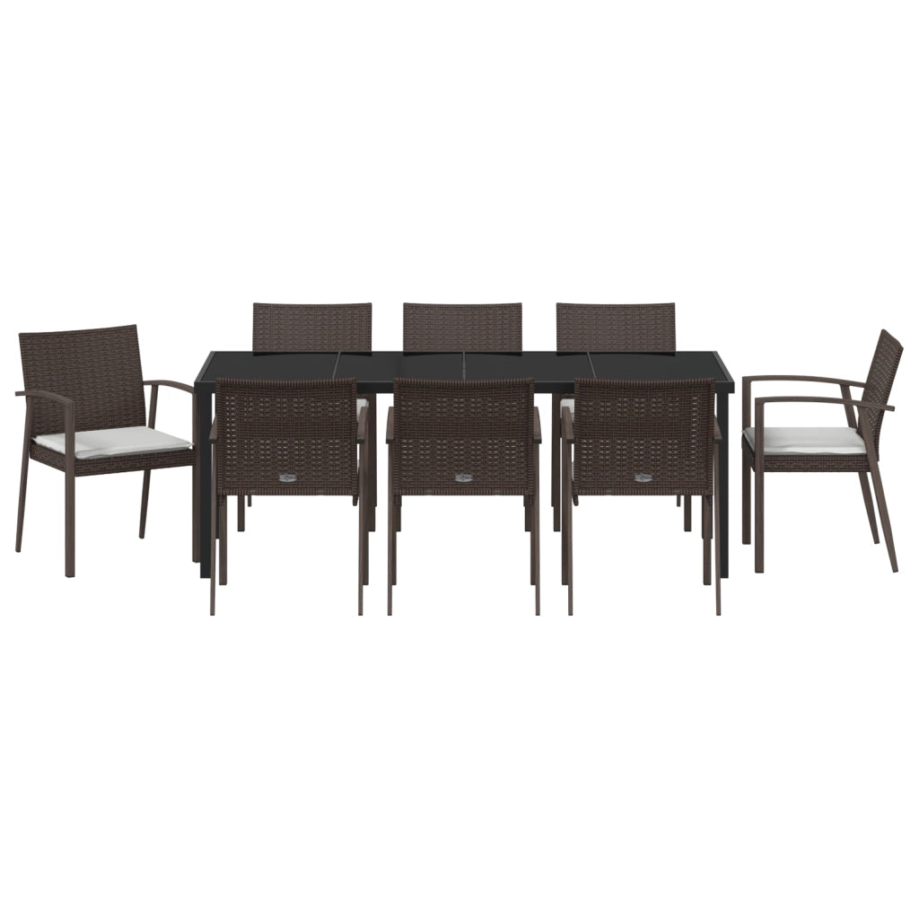Set di 5 Marrone e panna