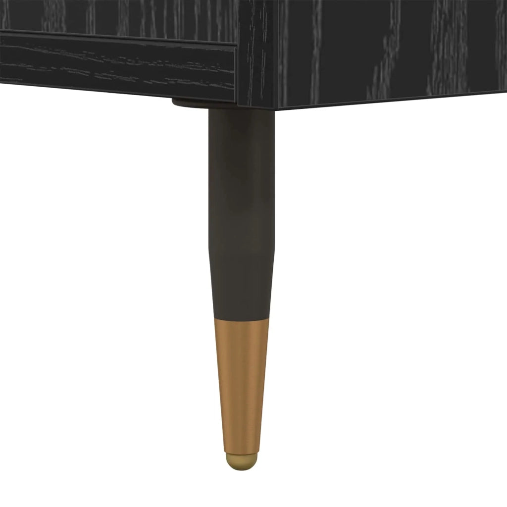 Mobile TV Rovere nero 150 x 30 x 50 cm Legno multistrato 879594