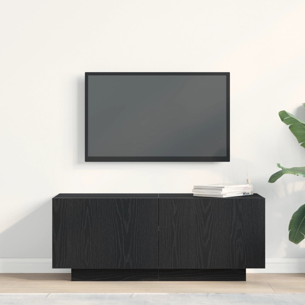 Mobile TV  Nero Rovere 100x35x40 cm in legno ingegnerizzato