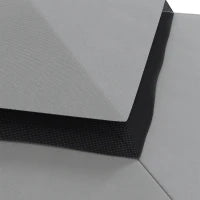 Tenda di Ricambio per Gazebo, Telone di Sostituzione per Tenda da Giardino, in Poliestere, 4 x 3 m, Grigio Chiaro
