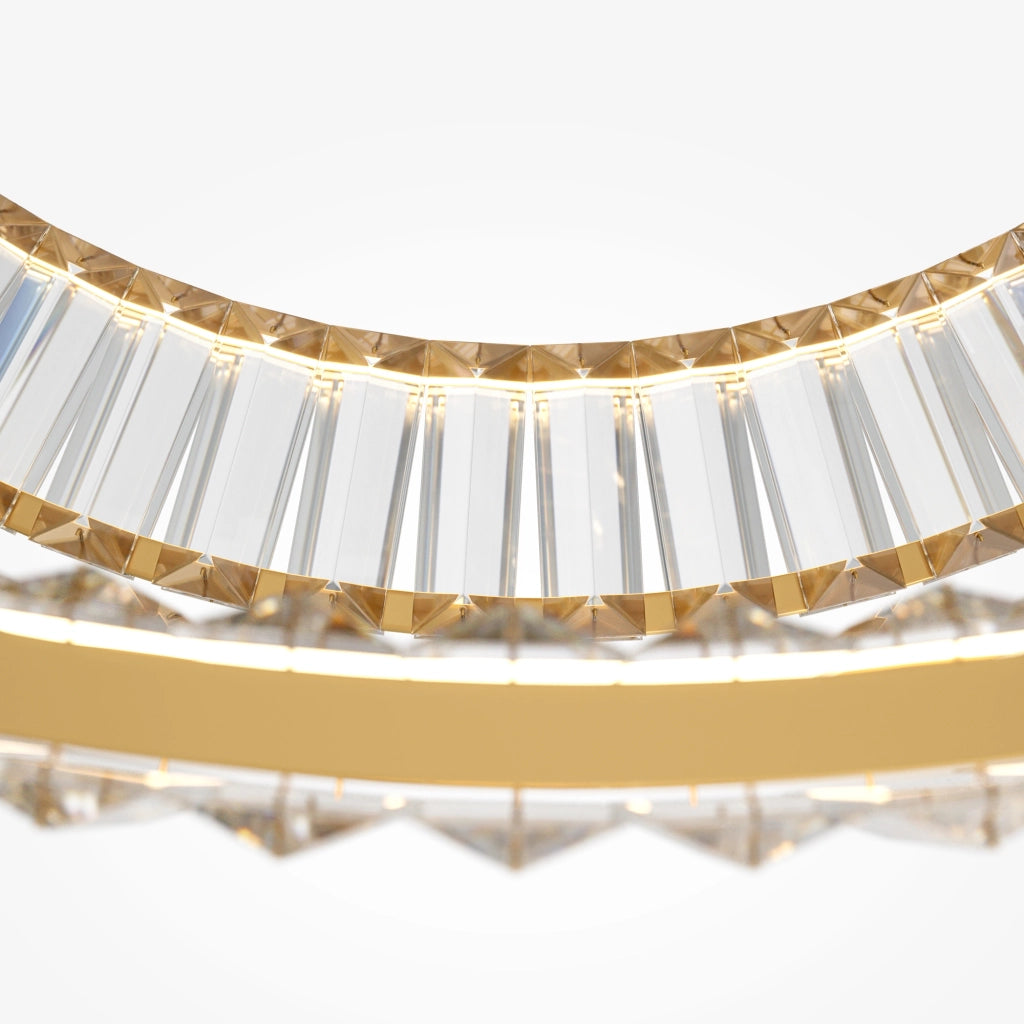 Maytoni Lampadario moderno Krone 1 luce LED integrato oro metallo cristallo