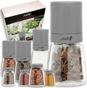 Set di macinacipolle - 8 pezzi - macinacipolle al peperoncino - 4 bicchieri di riserva - grigio - 140 ml
