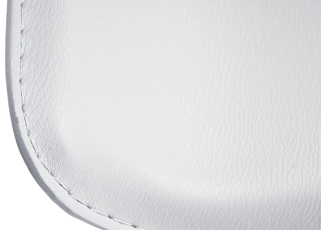 Sgabello bar Dyn in similpelle bianco