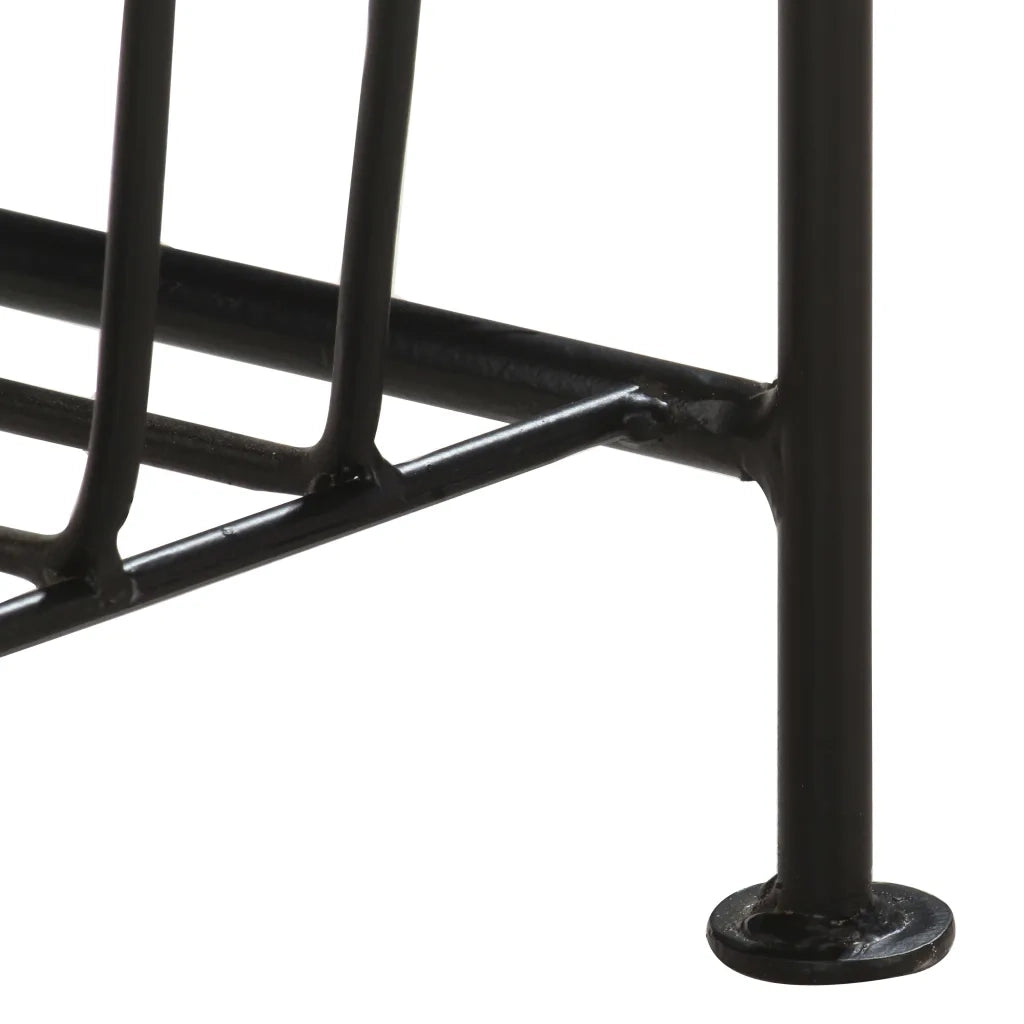 Portariviste 40x30x50 cm in Legno Massello di Mango e Acciaio cod mxl 76402