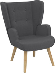 Sillón escandinavo SVEN en tejido gris antracita