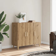 Credenza Rovere Artigianale 90x34x80 cm in Legno Multistrato