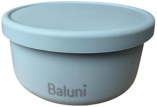 Lunchbox in Silicone, Platino, Stacking, Resistente a Magnetron, Lavastovig e Congelatore, Chiusura Erettiva, Versatile, Duraturo e Ecologico (Blu)