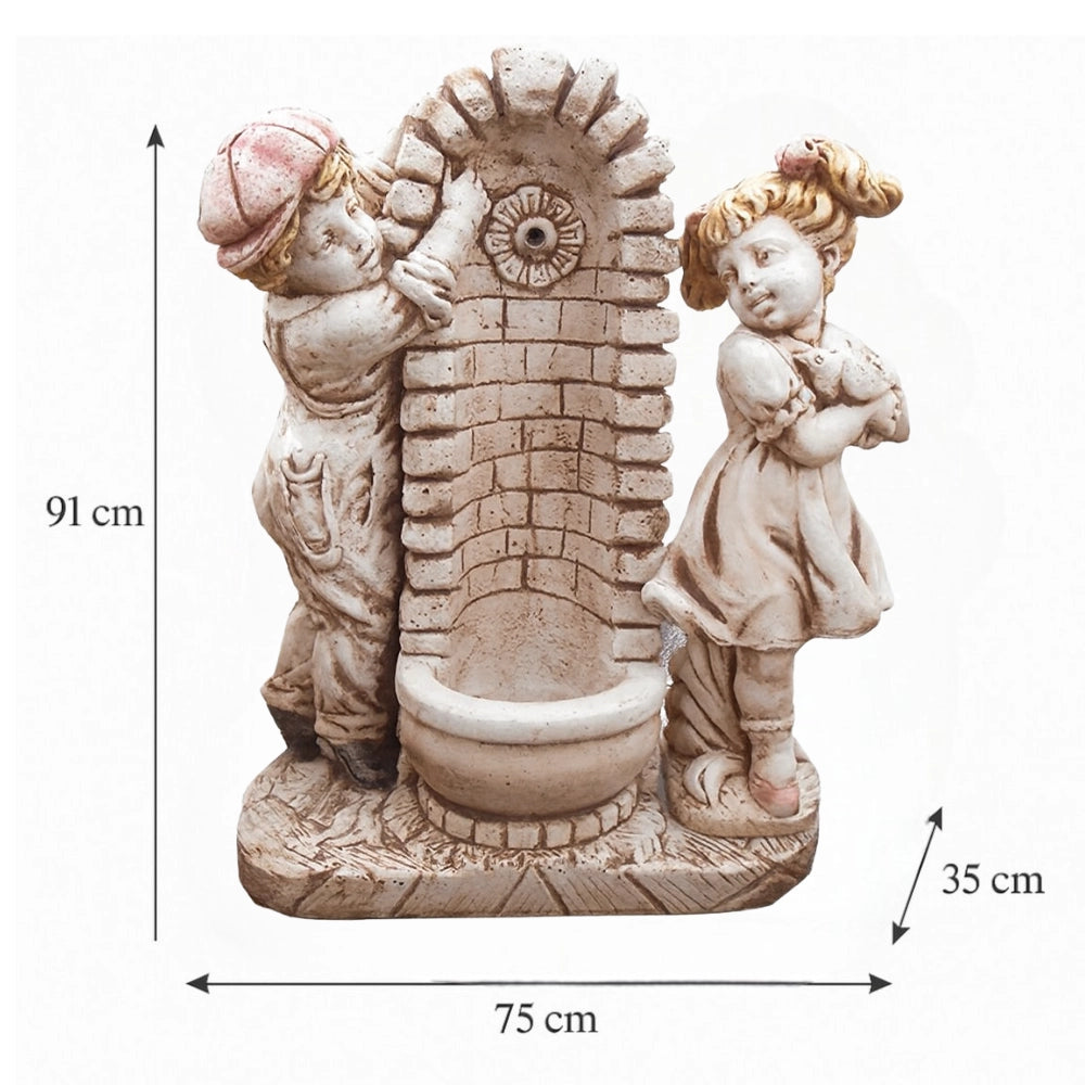 Fontana calcestruzzo cemento senza rubinetto 75x35xh.91cm modello bimbo bimba