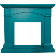 Cornice da Pavimento per Inserto Camino Elettrico 113,7x102,2x28,2 cm in MDF Sined Cetona Turchese