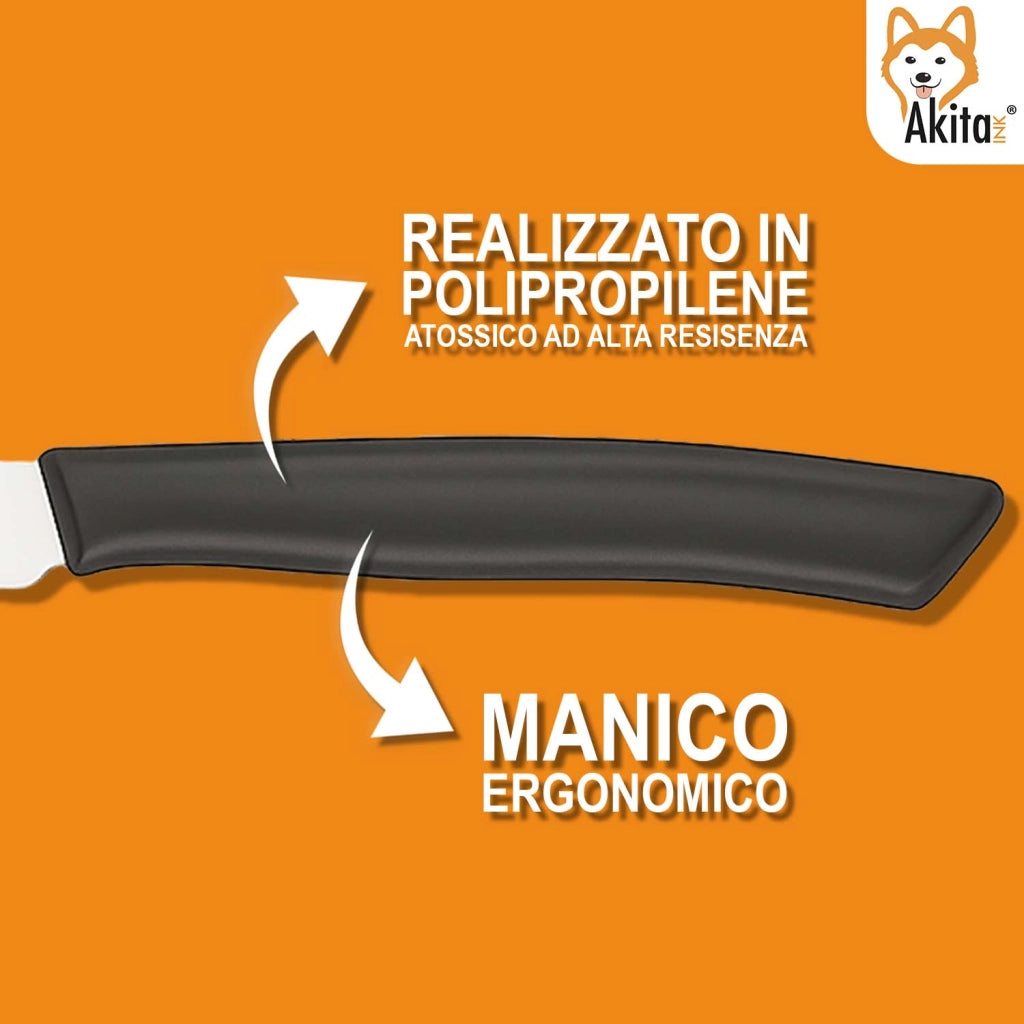Akitaink Set 6 Coltelli da Tavola Lama Dentata Linea TOP
