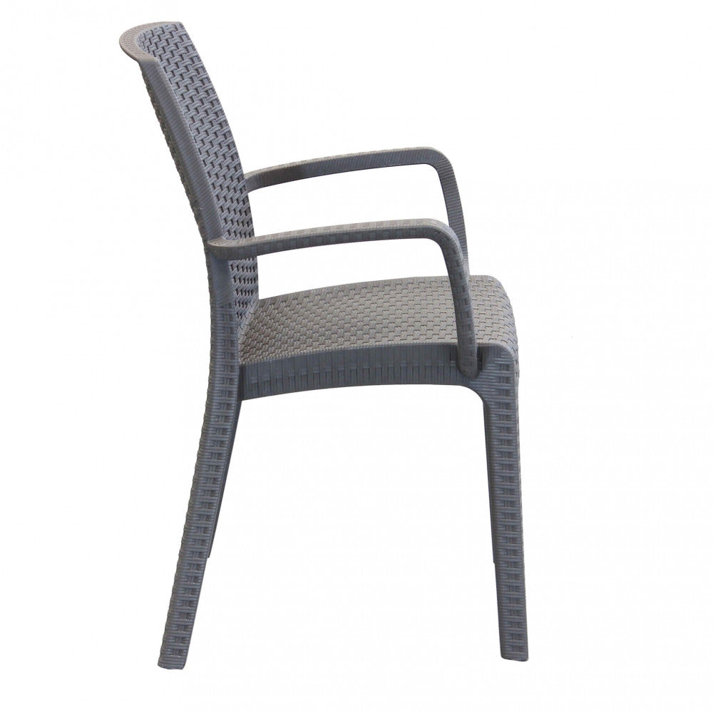 Sedia indiana 57x59x86 h cm in Wicker Taupe