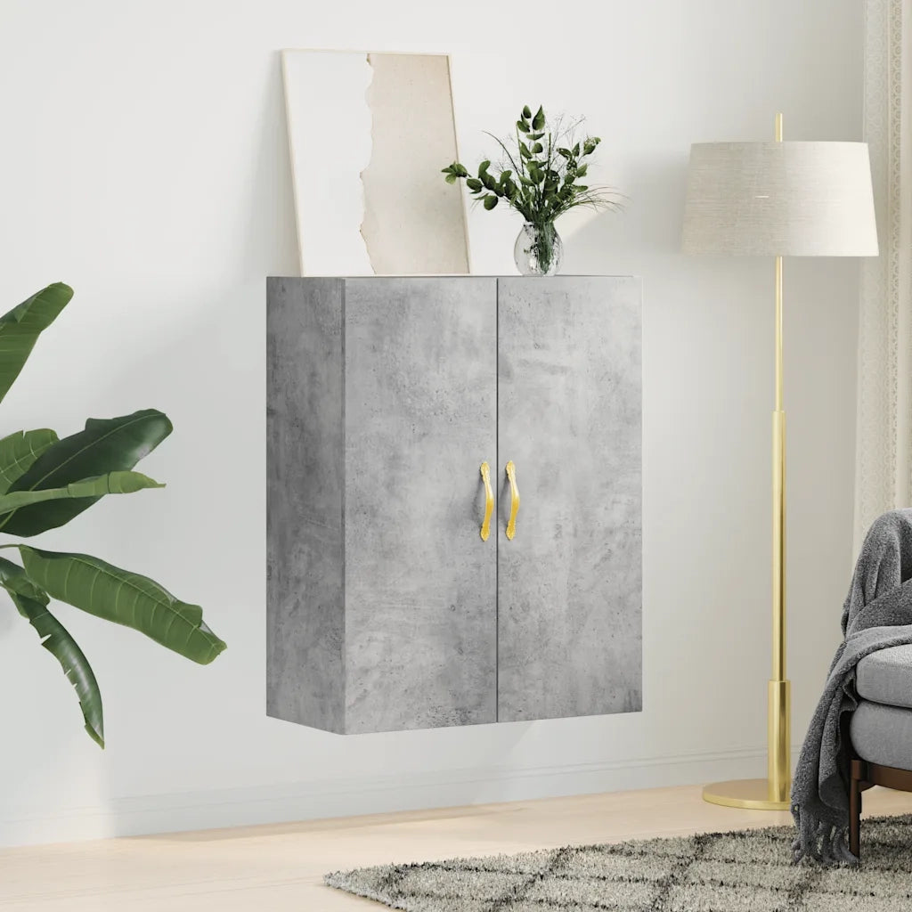 Armadietto a Muro | Mobile a Parete Grigio Cemento 69,5x34x90 cm