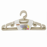 Trade Shop - Set 5 Pz Grucce Stampelle Appendiabito In Plastica Vestiti Pantaloni Beige 79321 -