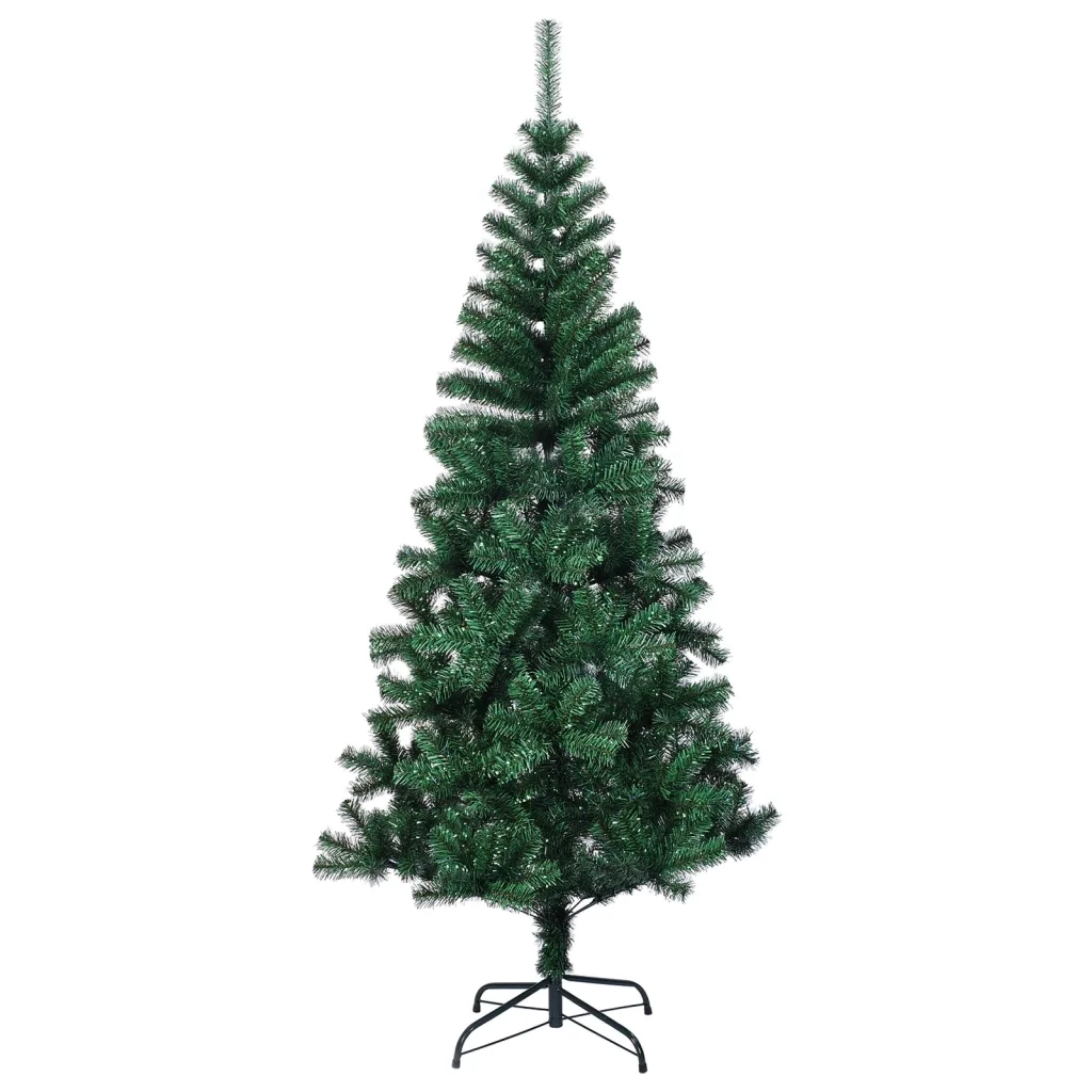 Albero di Natale Artificiale Punte Iridescenti Verde 120 cm PVC cod mxl 21776