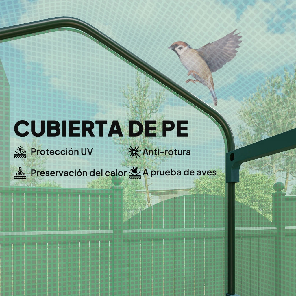 Serra da Giardino con Ripiani e Ruote ¨C zephmum ¨C Verde 69x50x165 cm
